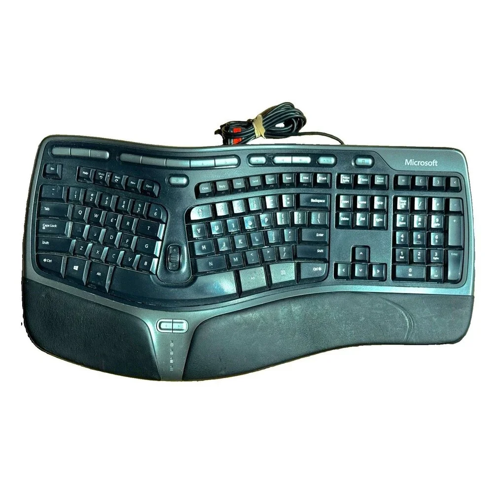 Microsoft Natural Ergonomic Keyboard 4000 v1.0 KU-0462 USB Wired See Photos
